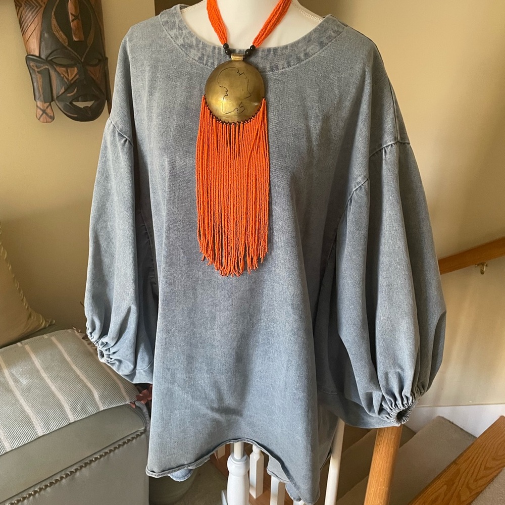 Terrell Dominick Denim Balloon on Top/dress - Picture 7 of 15
